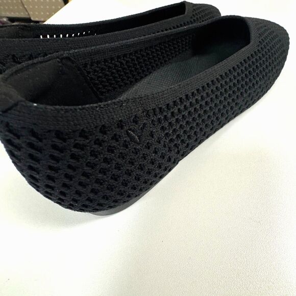 Vivaia Margo 2.0 Black Mesh Square Toe V-Cut Ballet Flat Comfort EU Size 38.5 - Picture 7 of 12